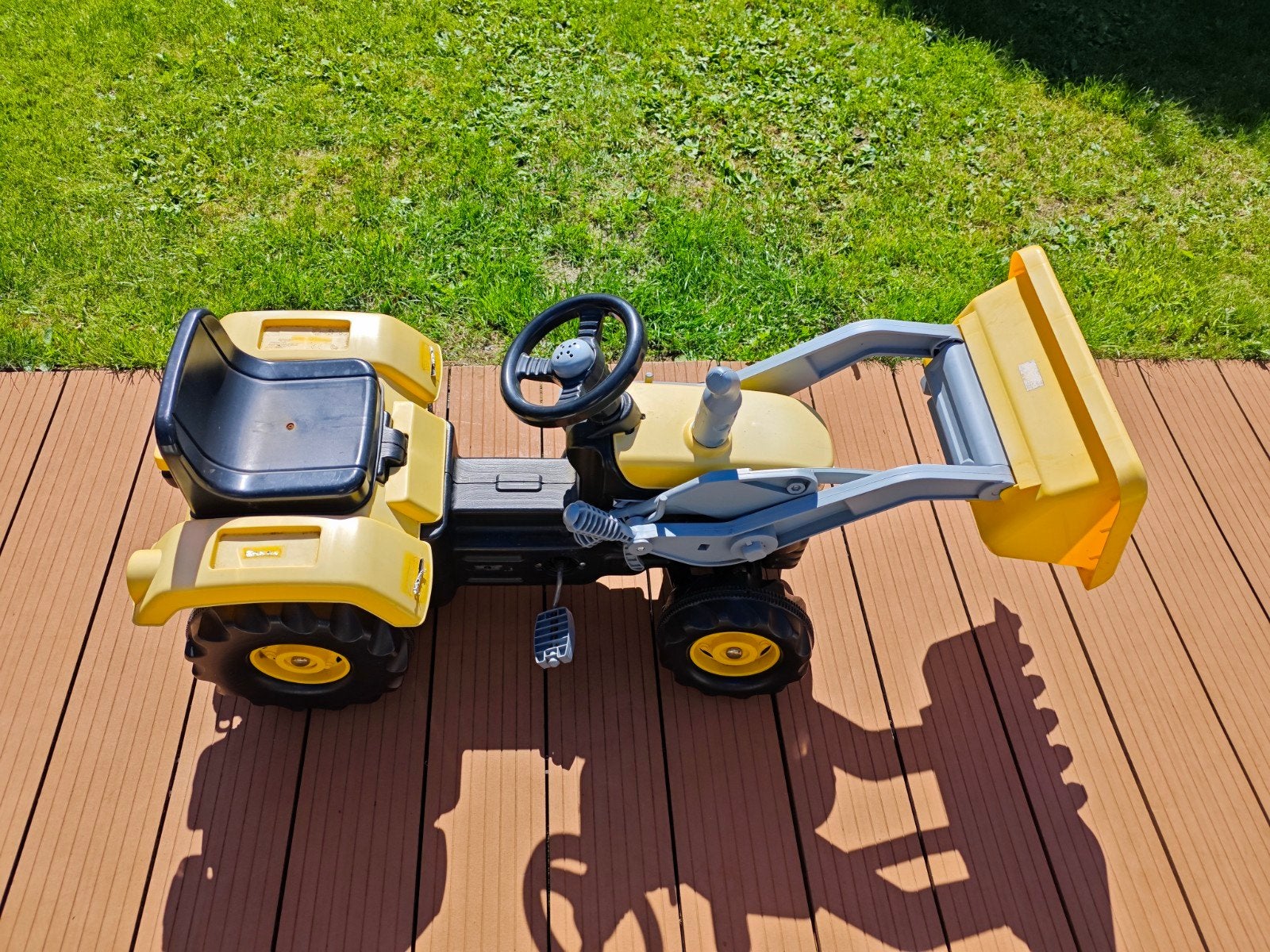 Gele traptractor met voorlader - Rolly Toys, Kinderen en Baby's, Ophalen, Gebruikt, Trapvoertuig
