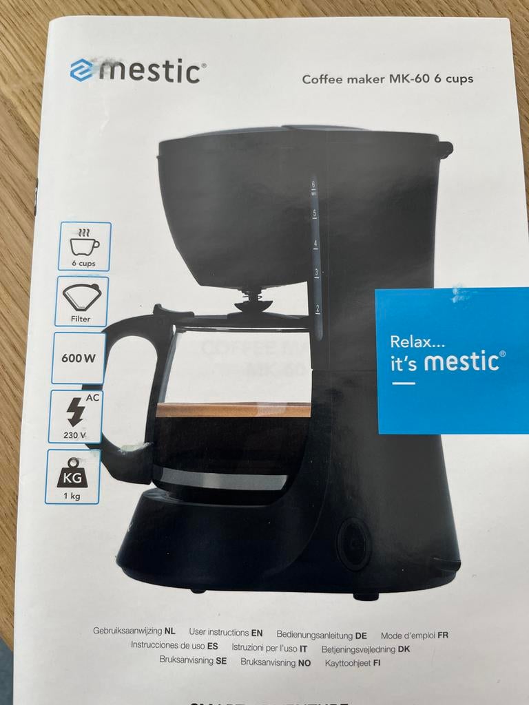 Mestic Koffiezetapparaat MK-60 - 6 kopjes, Nieuw, Caravans en Kamperen, Kampeeraccessoires, Ophalen of Verzenden, Nieuw