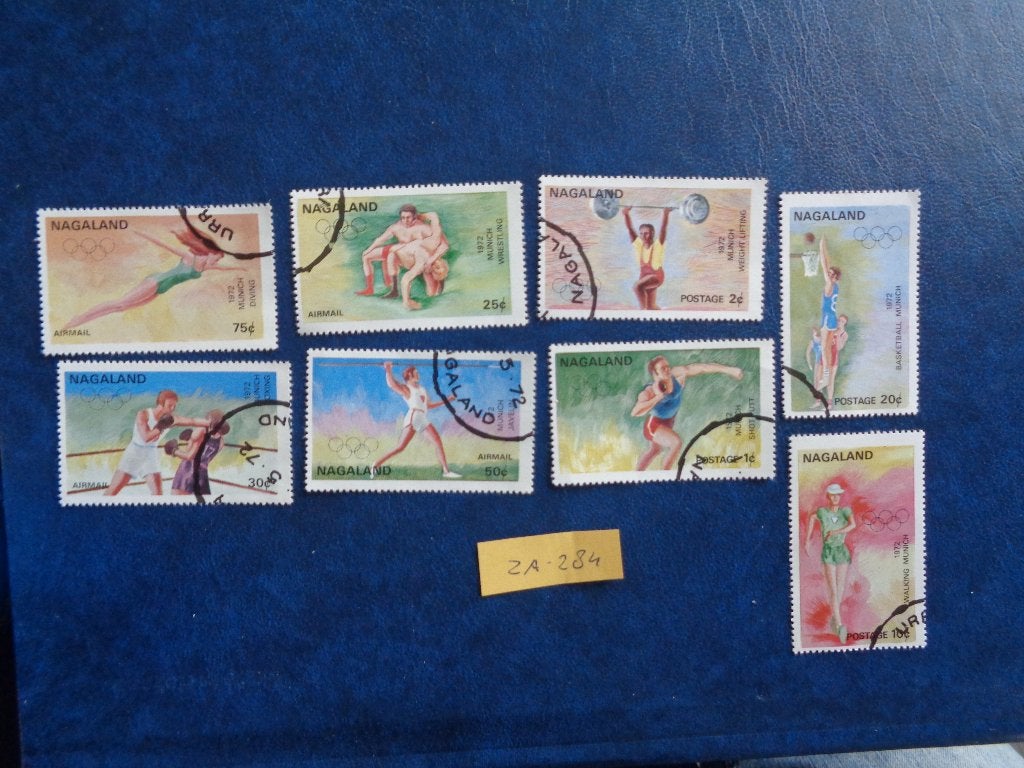nagaland / india - olympische spelen 1972 (za-284), Ophalen of Verzenden, Gestempeld, Centraal-Azië