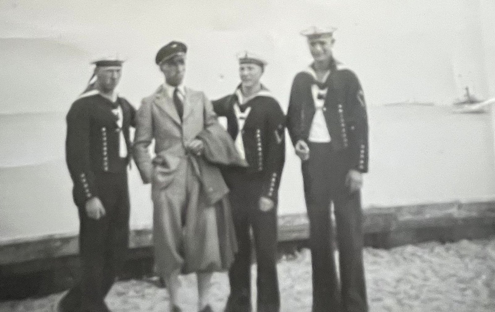 WO2 DUITS Foto zw/w Gezelschap matrozen Kriegsmarine, Verzenden, Marine, Duitsland, Foto of Poster