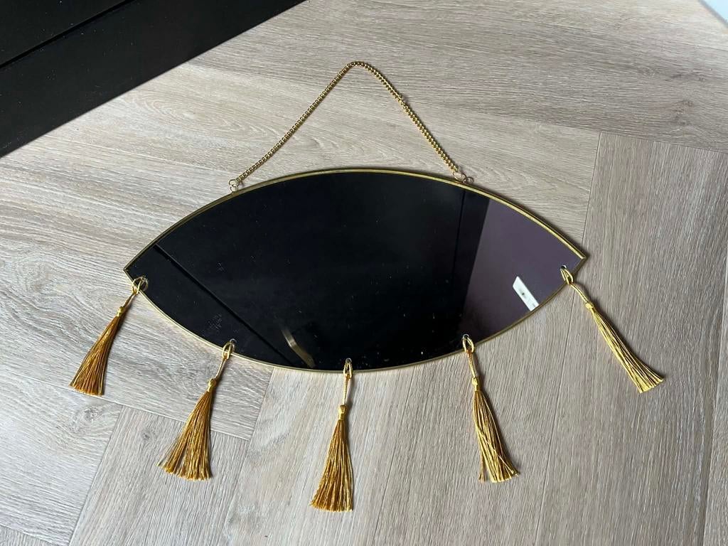Xenos Spiegel oog met franjes - 42x20 cm, Minder dan 50 cm, Nieuw, Ophalen of Verzenden, Minder dan 100 cm