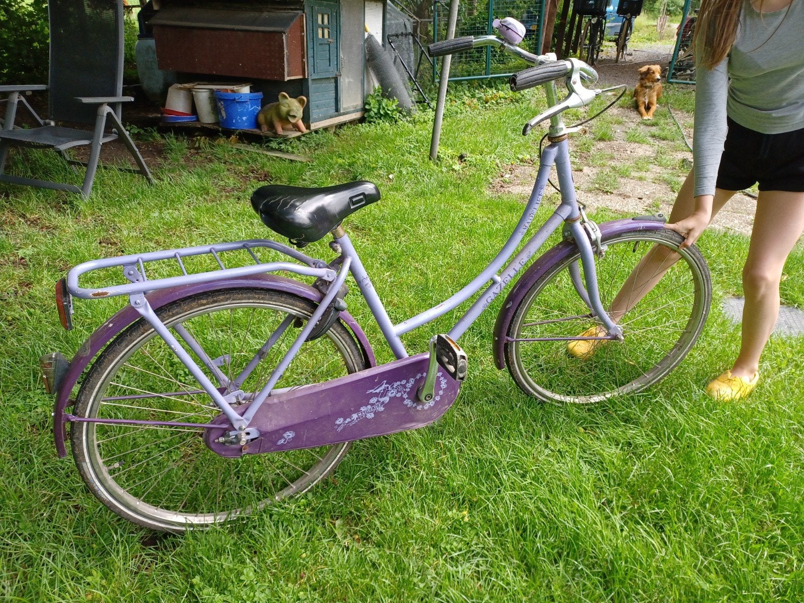 Gazelle Madelief kinderfiets - Paars, Terugtraprem, Gebruikt, Ophalen of Verzenden, 50 tot 53 cm
