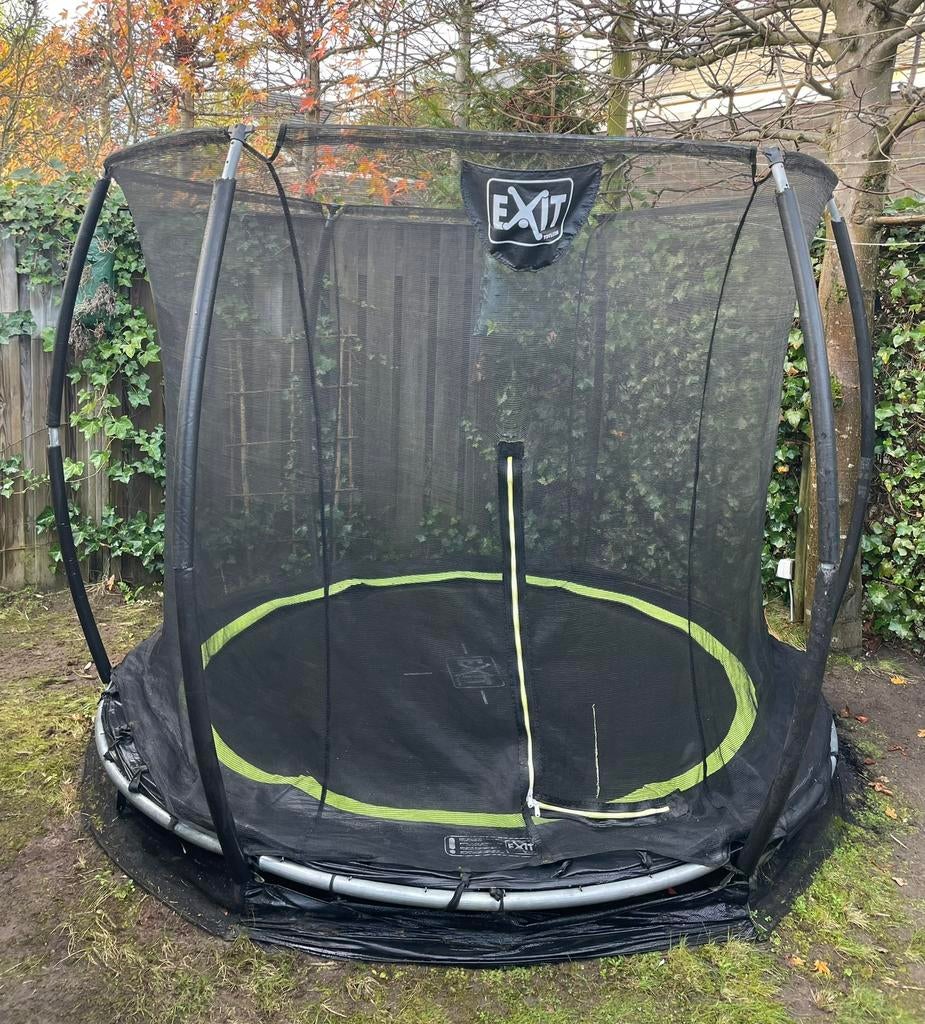 Exit trampoline 240 breed incl net net rits, Kinderen en Baby's, Speelgoed | Buiten | Trampolines, Ophalen of Verzenden, Gebruikt