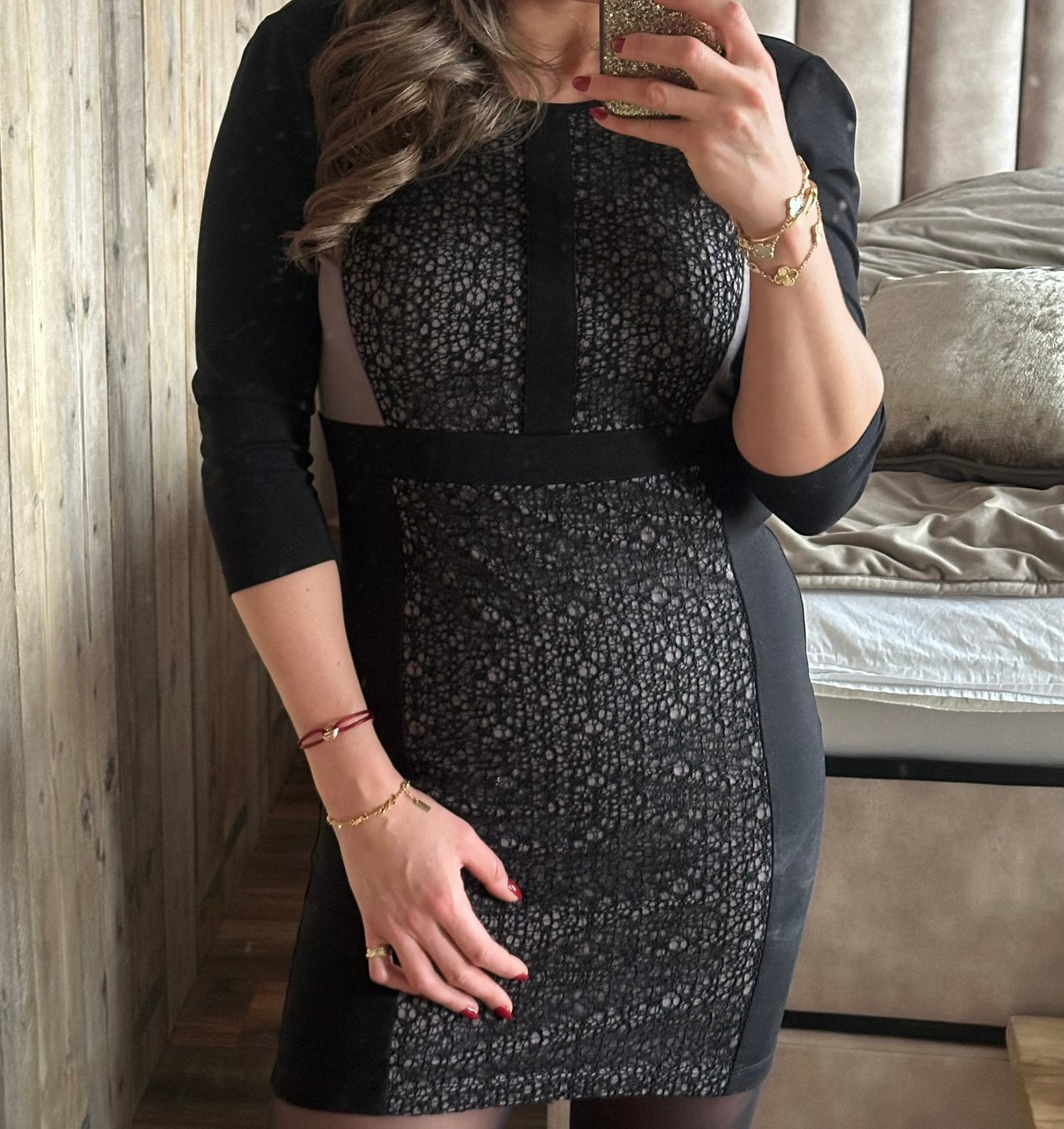 Zwart met lila jurkje van supertrash in maat M, Maat 38/40 (M), Zwart, Ophalen of Verzenden, Zo goed als nieuw