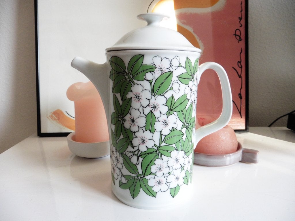 Theepot koffiepot Arzberg retro vintage groen jaren 70, Overige merken, Overige typen, Nieuw, Ophalen of Verzenden