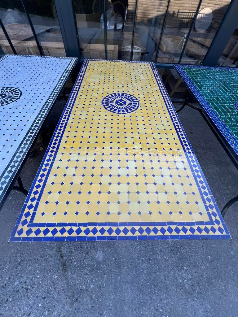 Mozaiektafels 180cm, 200cm en 220cm, Ophalen, Overige materialen, Zo goed als nieuw, Ars longa