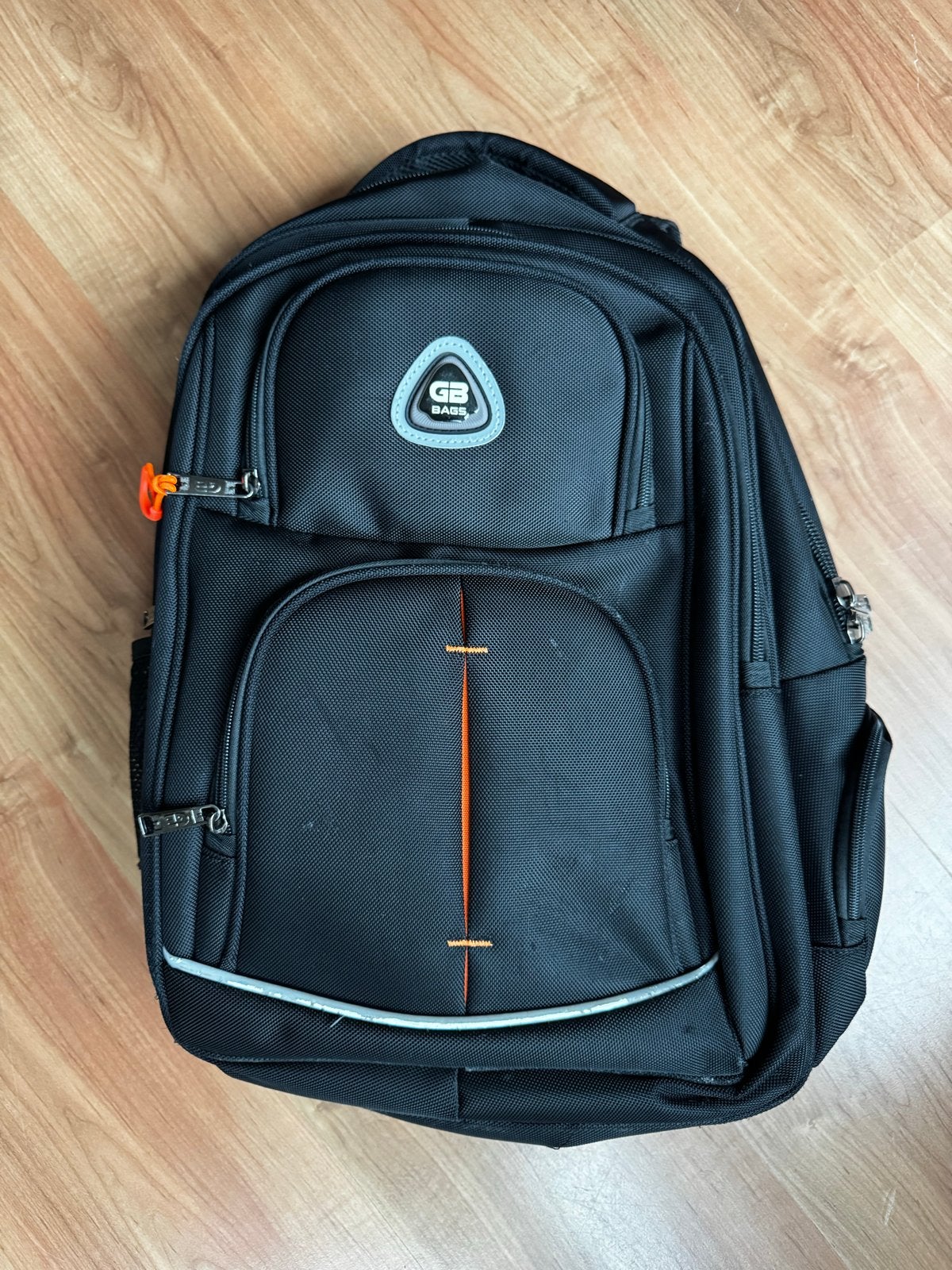 Zwarte rugzak met laptopvak - GB Bags, Gebruikt, 25 tot 40 cm, Ophalen of Verzenden, Overige merken