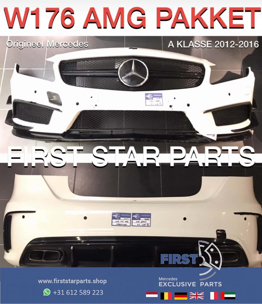 W176 A45 AMG PAKKET ORIGINEEL Mercedes A Klasse WIT AERO PER, Auto-onderdelen, Gebruikt, -, Ophalen of Verzenden, Bumper