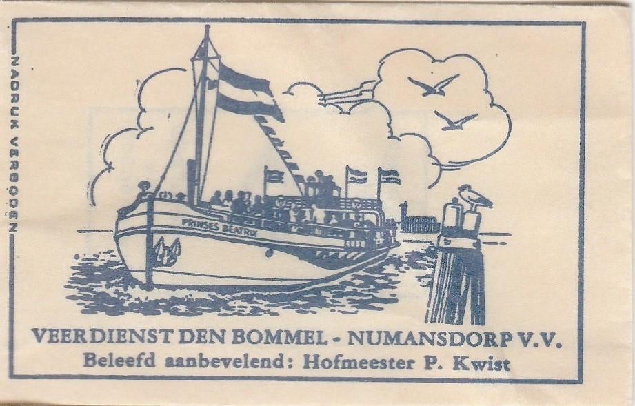 Veerdienst Den Bommel Numansdorp - Wagenborg scheepvaart, Ophalen of Verzenden, Zo goed als nieuw, Boek of Tijdschrift