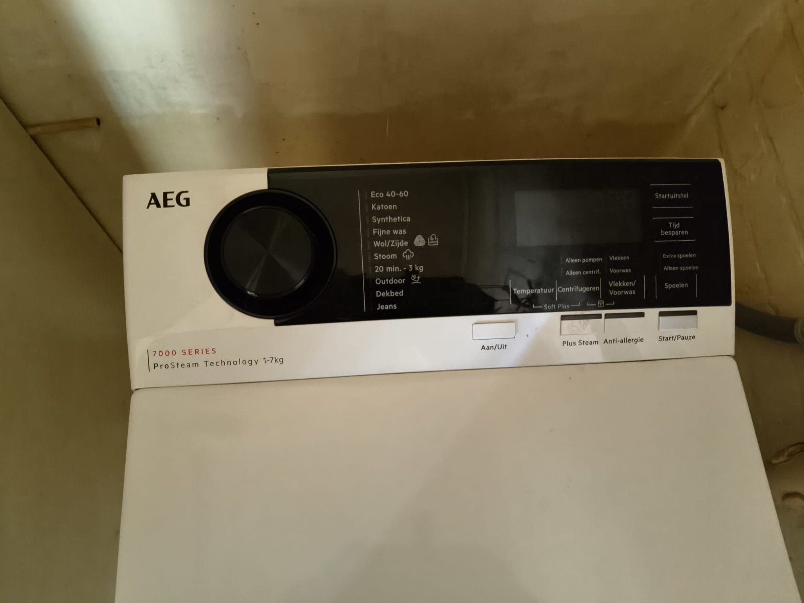 wasmachine AEG bovenlader, Ophalen