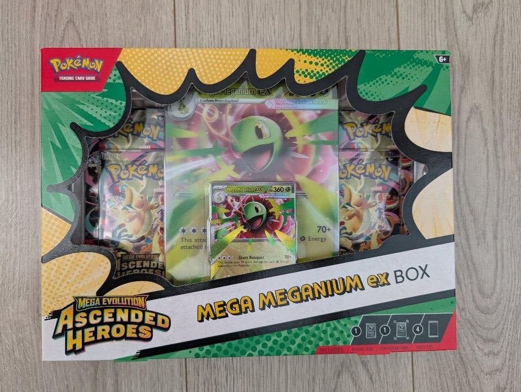 Pokémon Ascended Heroes: Mega Meganium Ex Box, Ophalen, Nieuw, Overige typen, Foil