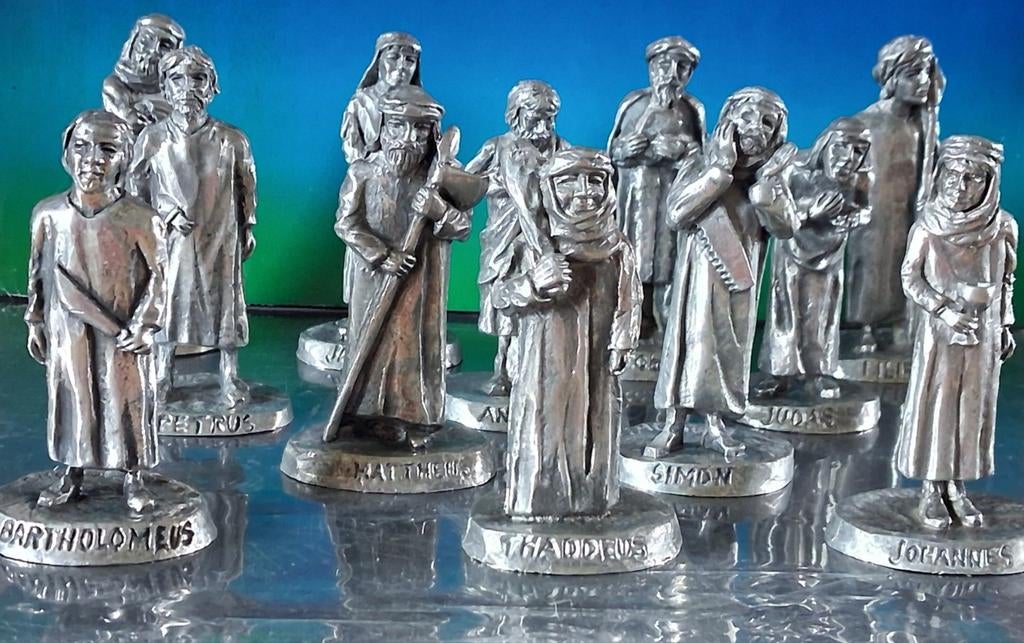 12 Apostelen.  Zilverkleurig. Franklin Mint. Ca 8 cm., Ophalen