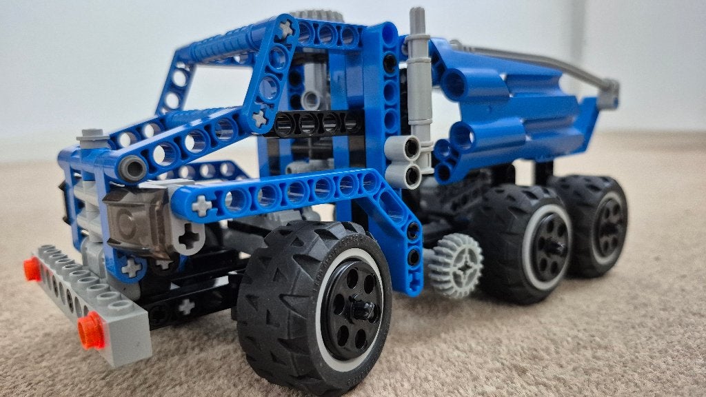 LEGO Technic 8415 - Kiepwagen / Dump Truck - blauw, Ophalen of Verzenden, Zo goed als nieuw, Lego