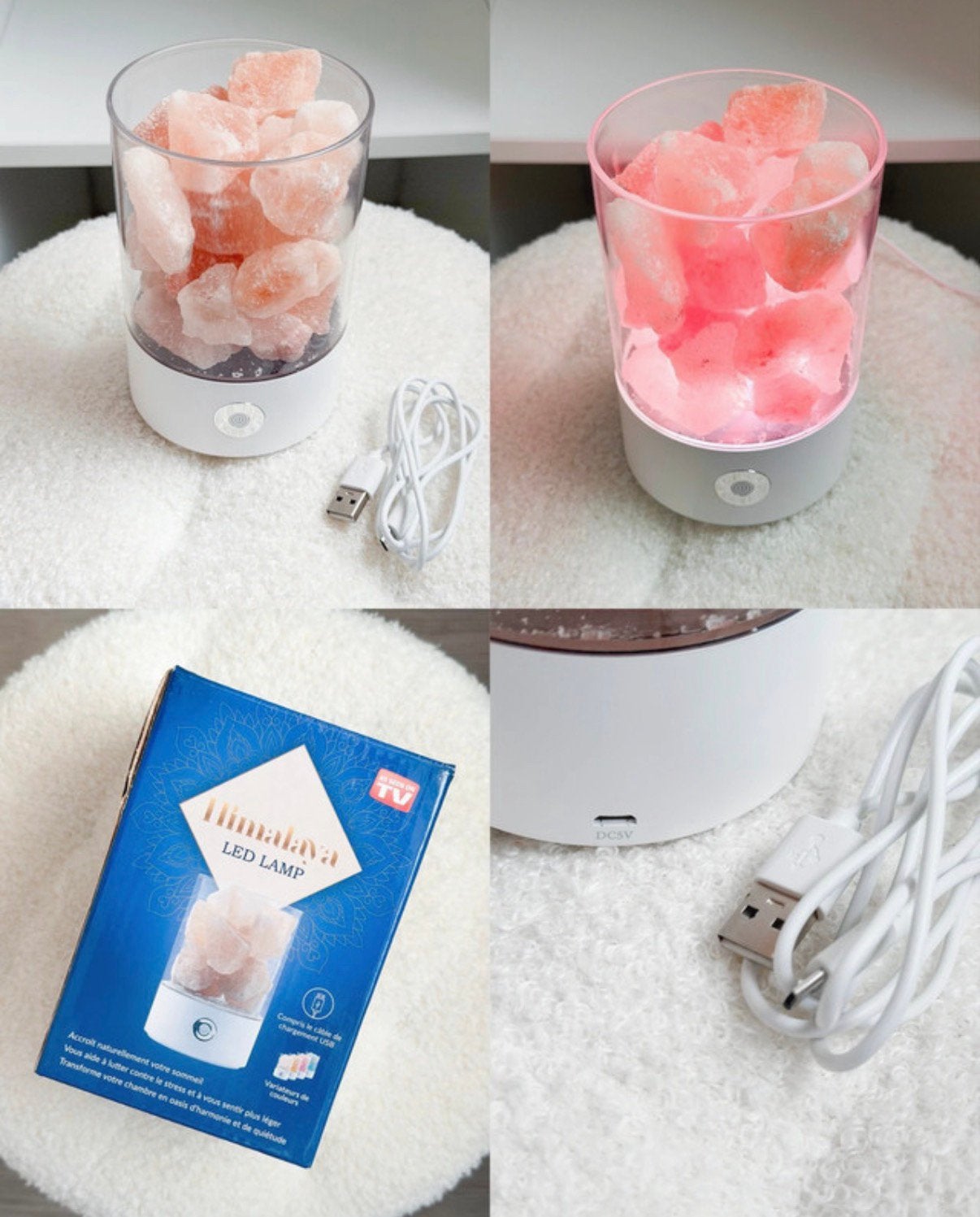 Zoutsteen lamp, Oranje, Ophalen of Verzenden, Zo goed als nieuw