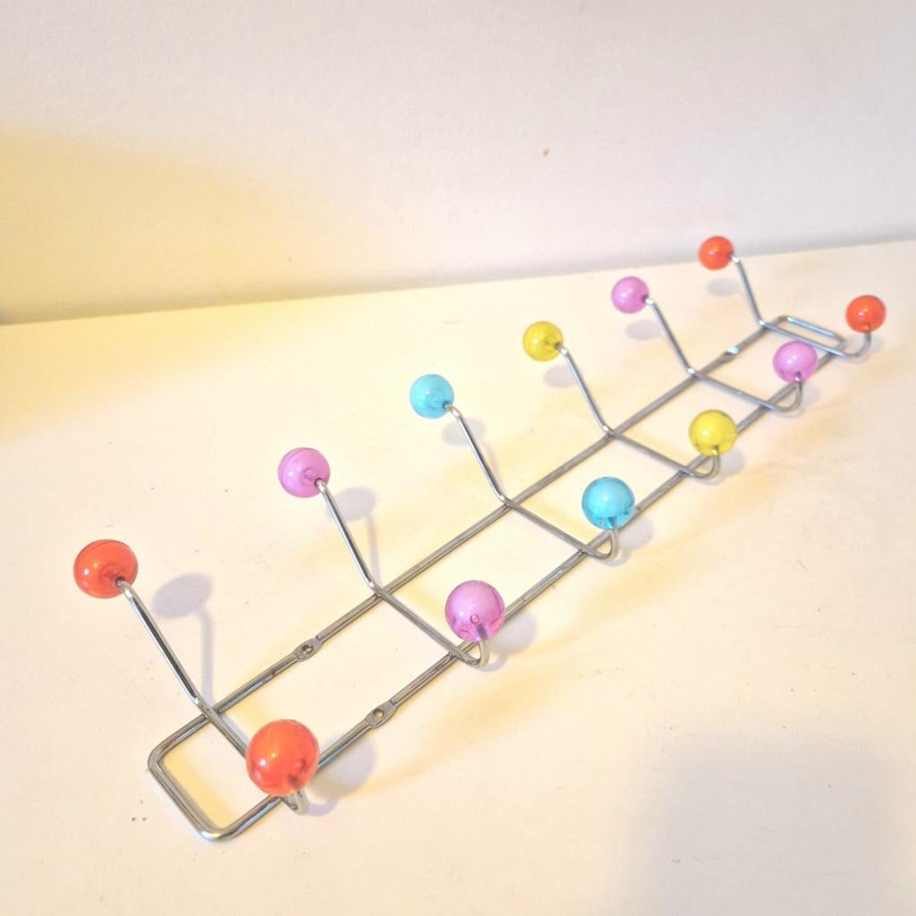 Retro bollen kapstok kapstokje bolletjes sputnik, Ophalen of Verzenden