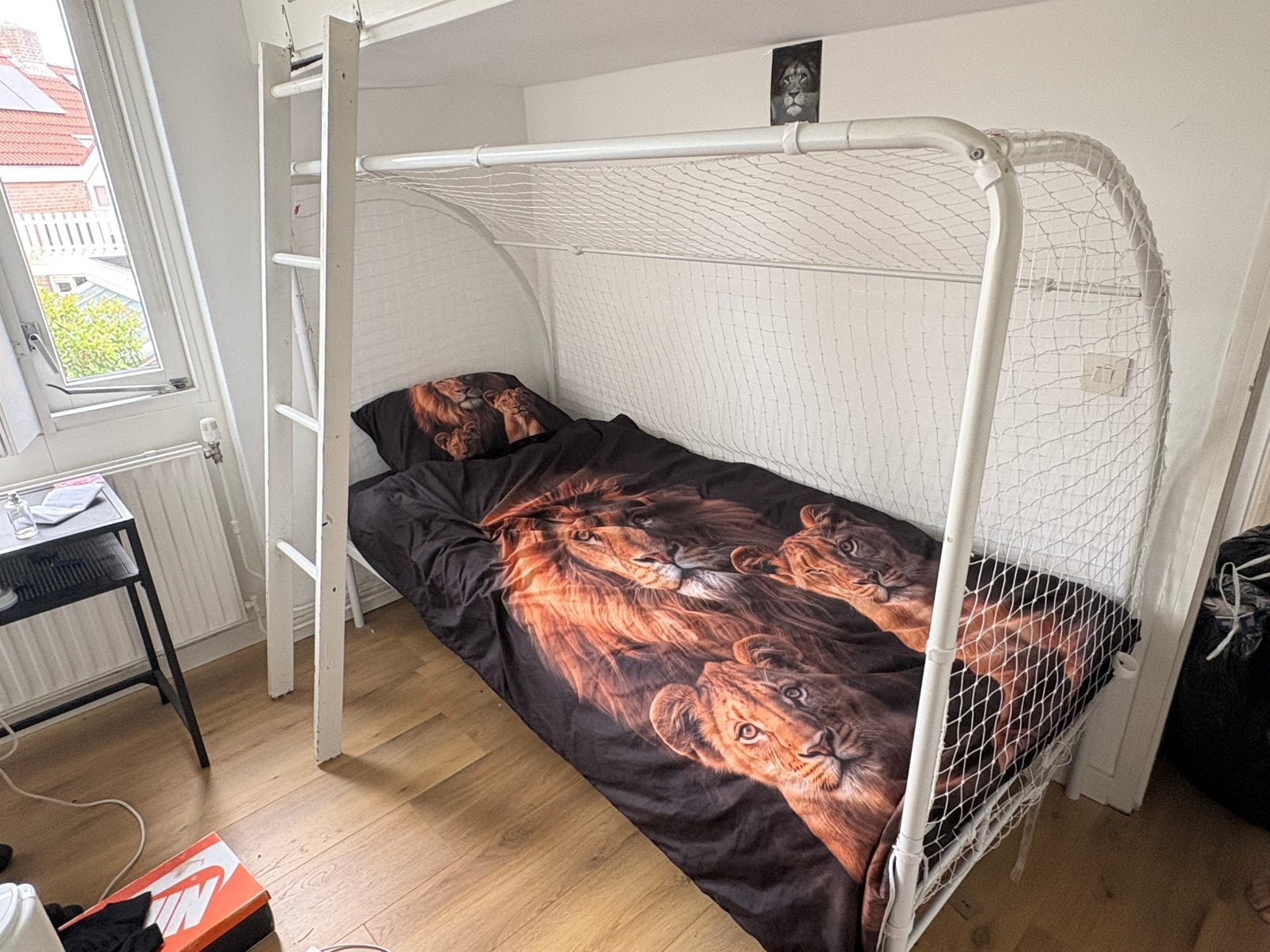 Doel bed incl matras, Ophalen, 85 tot 100 cm, Zo goed als nieuw, Matras