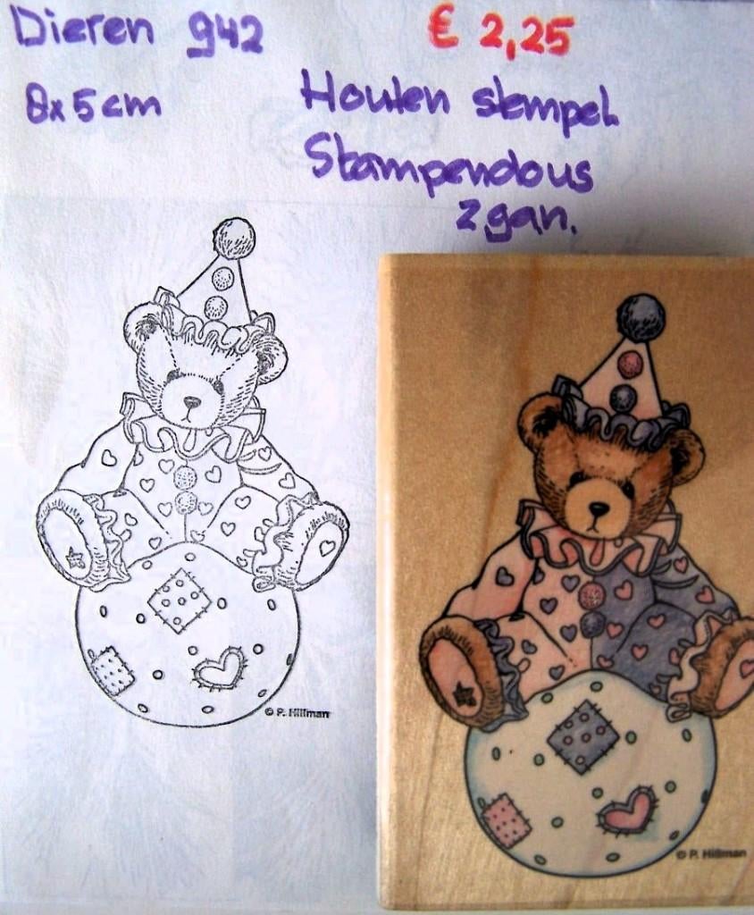 Dieren 942 Houten stempel, Hobby en Vrije tijd, Ophalen of Verzenden, Zo goed als nieuw, Houten stempel