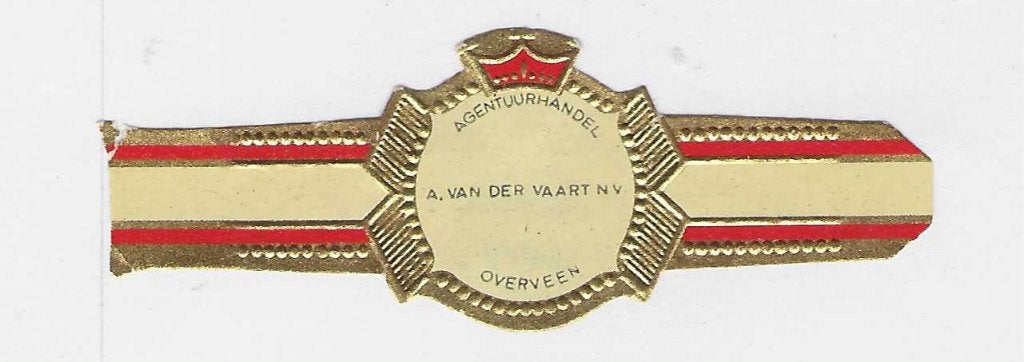 reclamen  no  18 v.der vaart  overveen, Ophalen of Verzenden, Sigarenbandjes