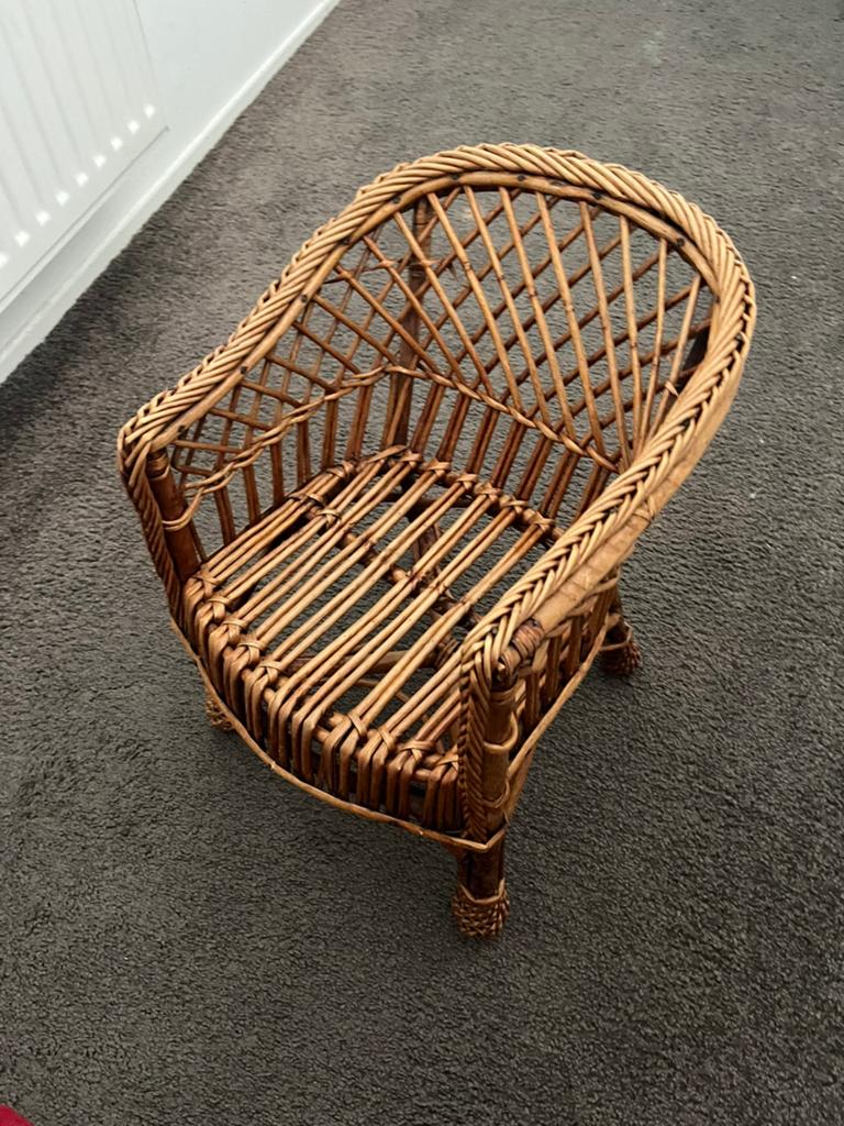 Vintage rotan kinderstoel, Ophalen