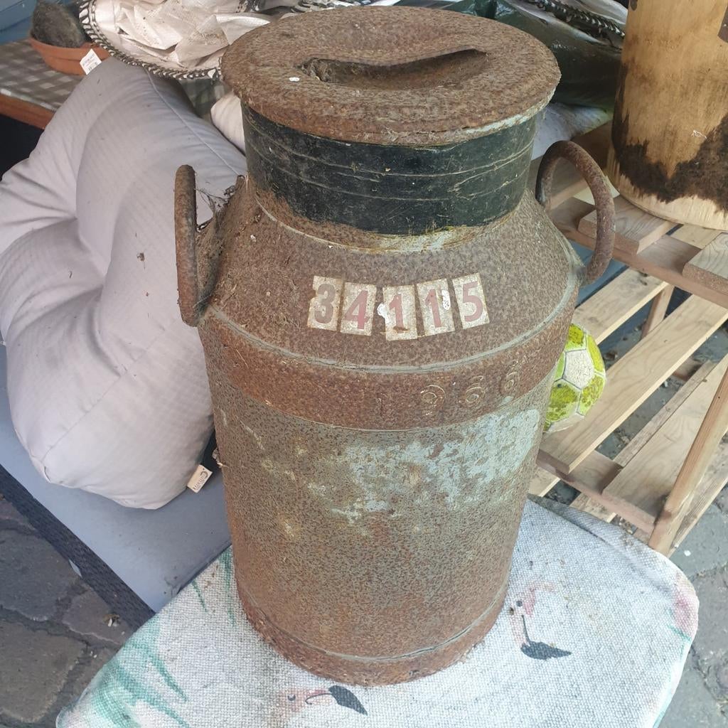 Oude grote melkkan 1966, Antiek en Kunst, Curiosa en Brocante, Ophalen