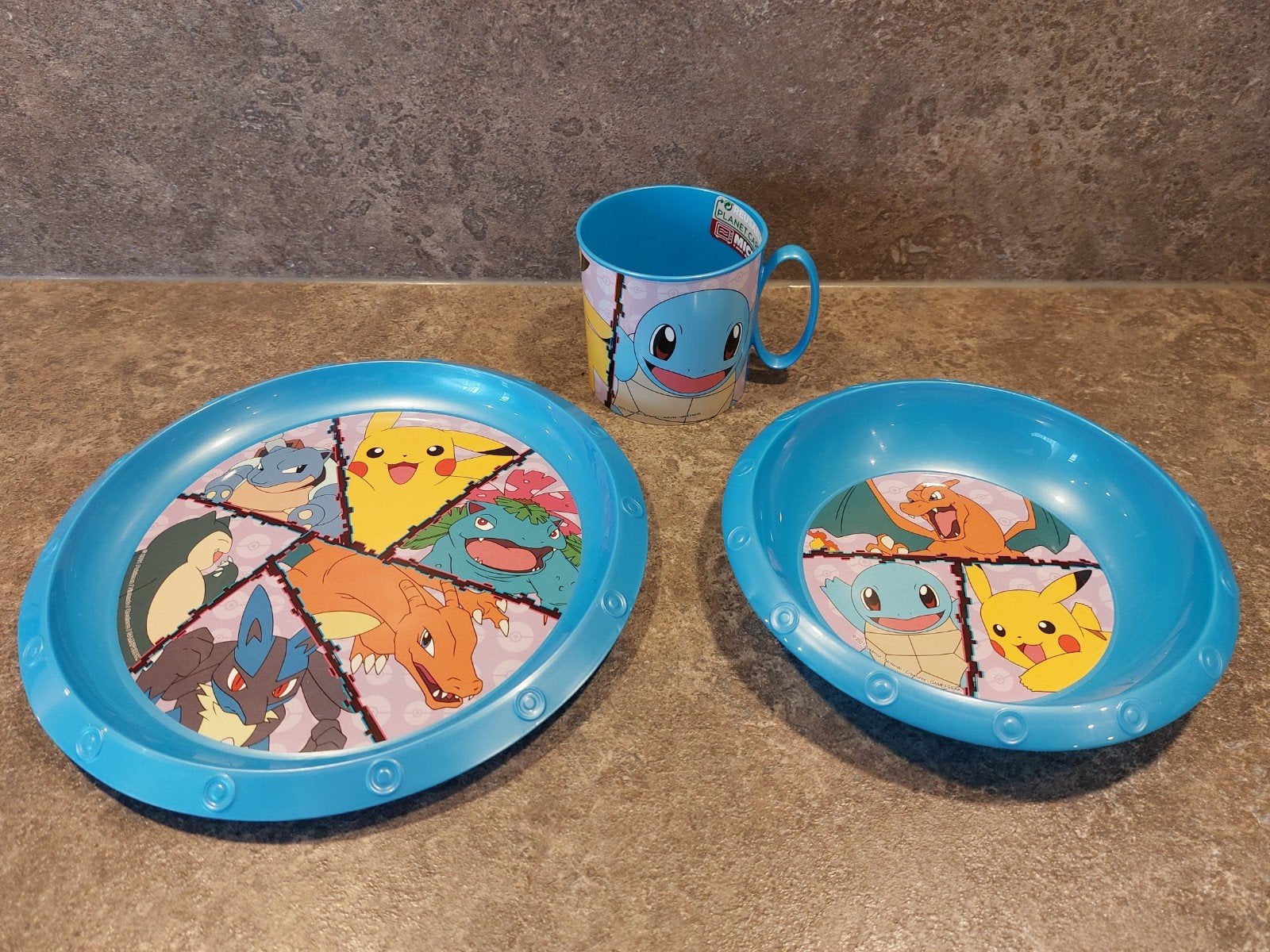 Pokémon Eetset: Bord, Papbordje en Beker, Ophalen of Verzenden, Nieuw, Kunststof