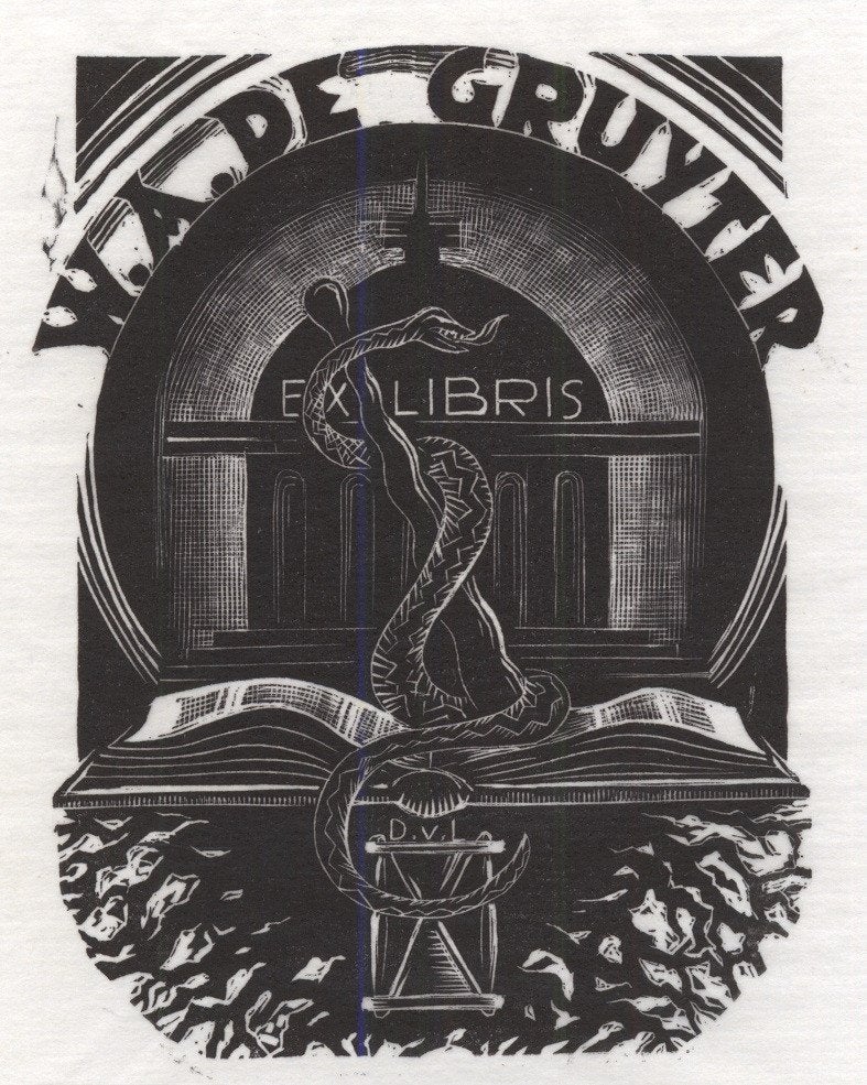 0242 Ex Libris Nederland : Dirk Govert van Luijn, 1940, Verzenden, Ex libris