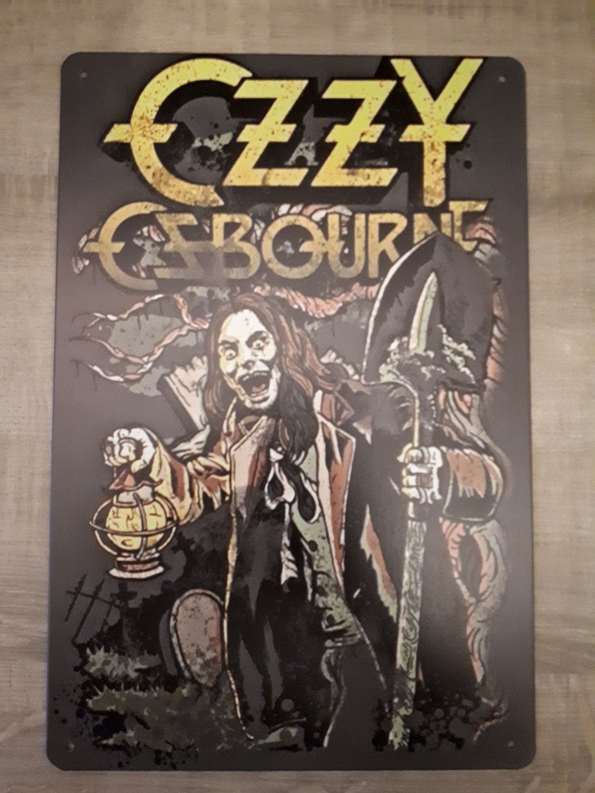Ozzy Osbourne 20x30 cm Metalen Reclamebord, Verzamelen, Verzenden, Nieuw, Reclamebord
