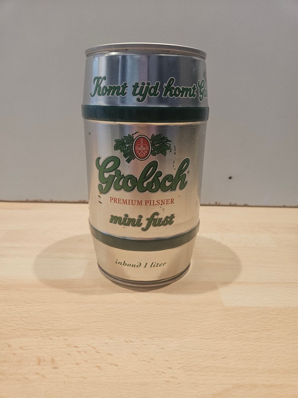 Grolsch Mini Fust 1 Liter - Nog Vol - Jaar 1999, Ophalen of Verzenden