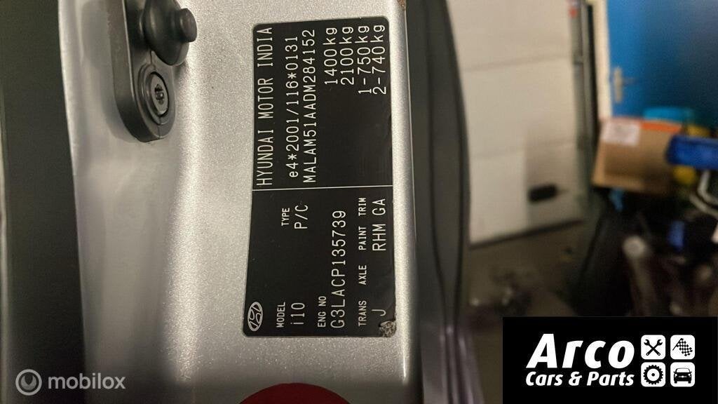 LOSSE ONDERDELEN Hyundai i10 2013 G3LA 1.0 110087 km RHM, Gebruikt, Ophalen of Verzenden, Hyundai