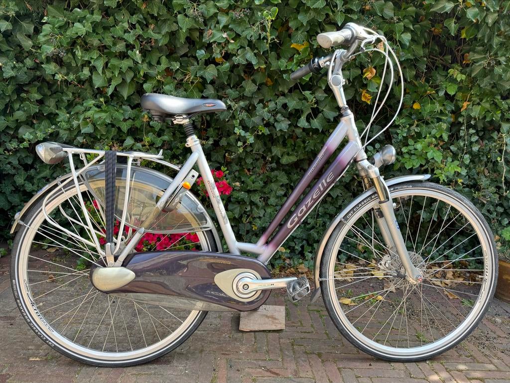 Gazelle Chamonix  met C8 versnellingen en vering, Ophalen, Velgrem, Versnellingen, Gazelle