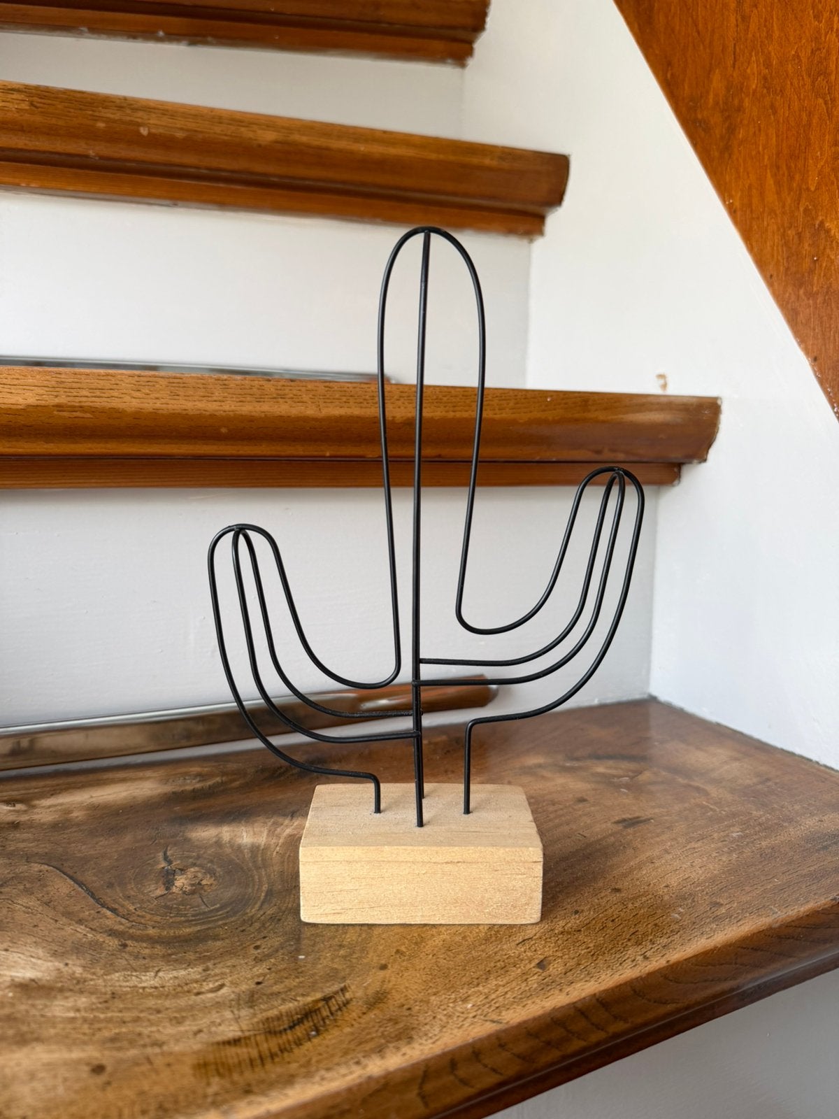 Cactus beeldje zwart, Ophalen of Verzenden, Zo goed als nieuw, Zwart, Metaal