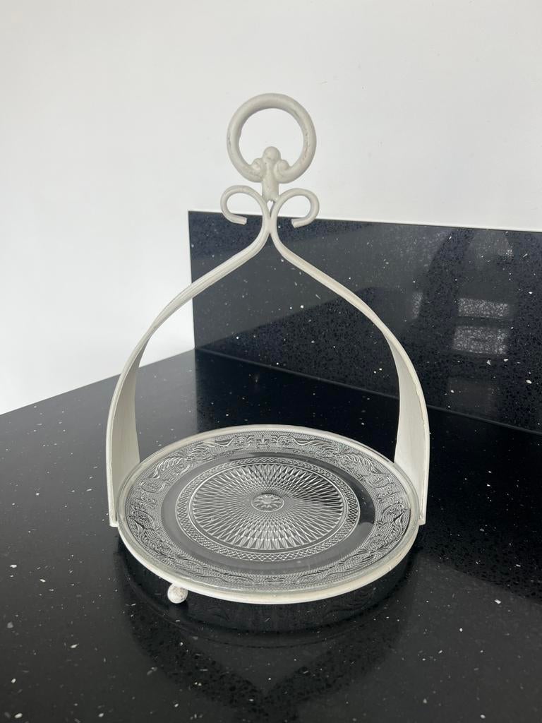 Riverdale metalen Etagere met glazen shaal, Huis en Inrichting, Woonaccessoires | Etagères, Ophalen of Verzenden
