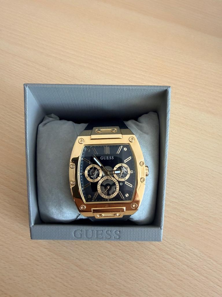Guess Heren horloge, Overige merken, Overige materialen, Leer, Polshorloge