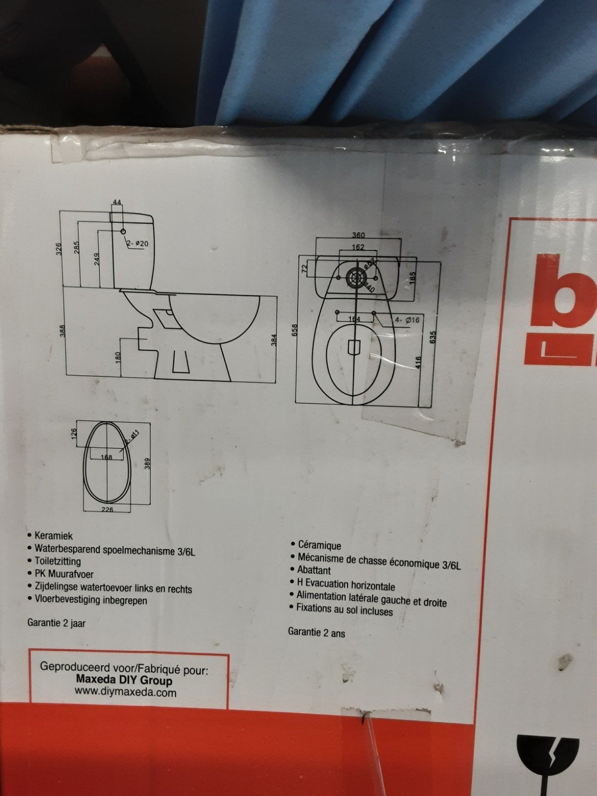 Nieuwe WC + nieuwe vergruizer., Ophalen of Verzenden, Nieuw