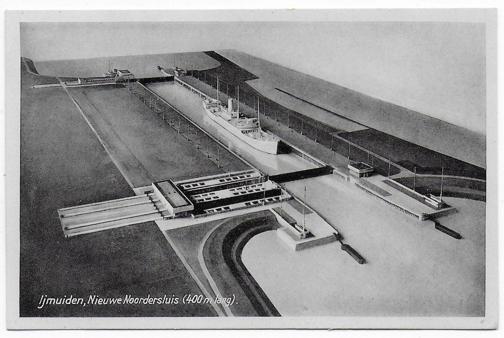 Jmuiden Nieuwe Noordersluis Ongelopen Ansichtkaart (B8051, Ophalen of Verzenden, 1960 tot 1980, Ongelopen