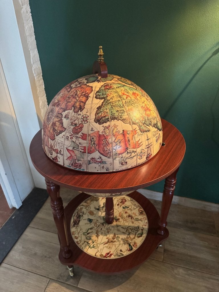 grote antieke globebar zgan, Ophalen of Verzenden, Zo goed als nieuw