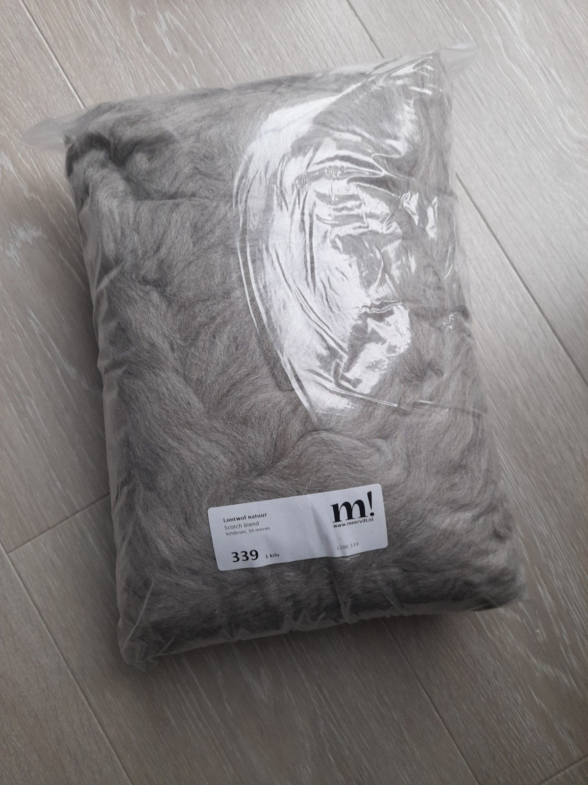 Nieuw Pakket Lontwol Lichtbruin - 1 kg, Ophalen of Verzenden, Nieuw