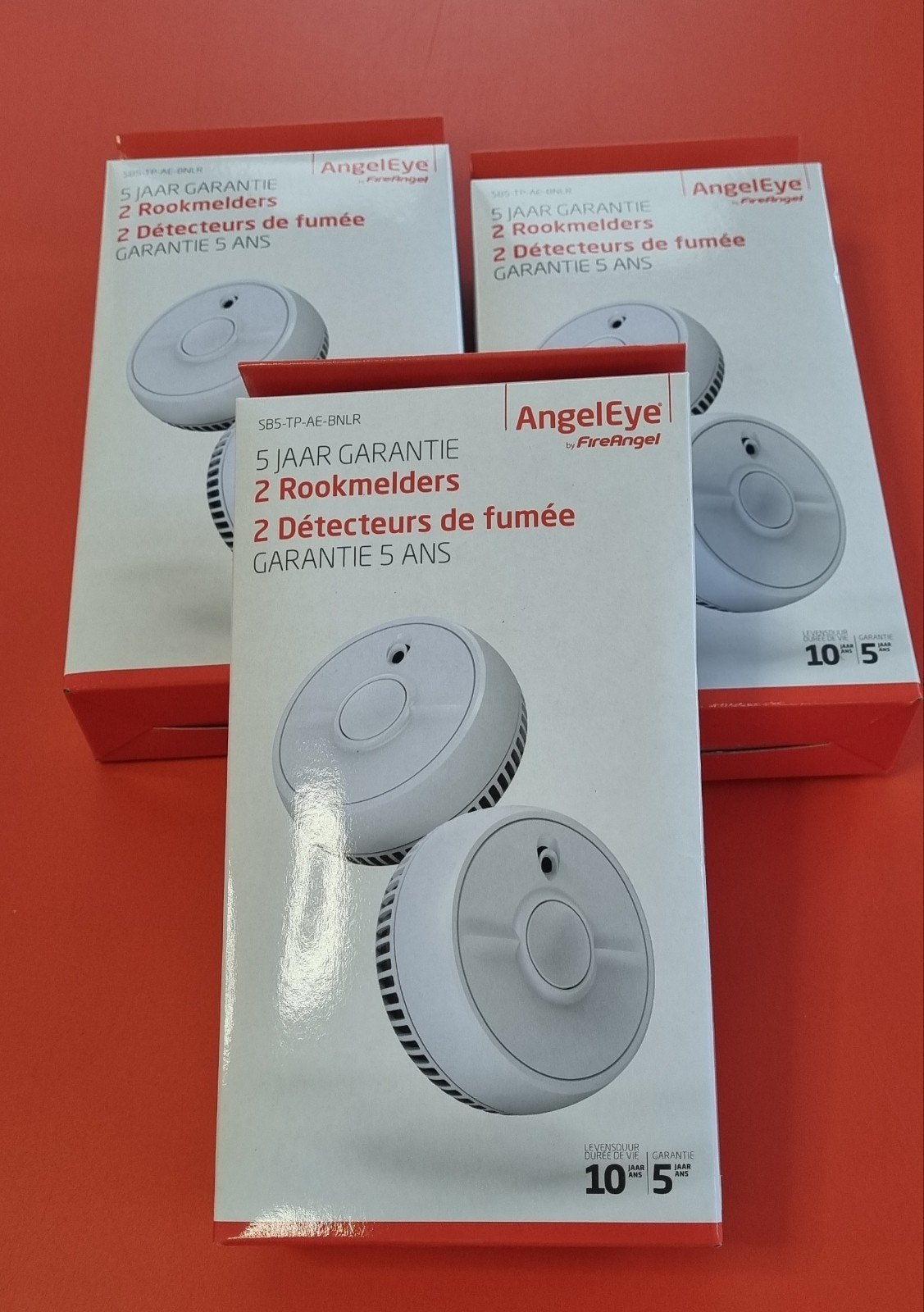 AngelEye Rookmelders - Set van 2 met 5 jaar garantie, Ophalen of Verzenden, Nieuw, Detector, Sensor of Melder, Rook