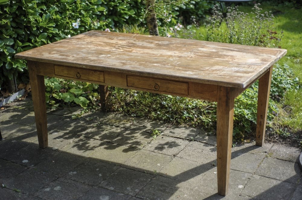 Teak tafel (opknapper), Huis en Inrichting, Ophalen, Gebruikt, Teakhout, 50 tot 100 cm