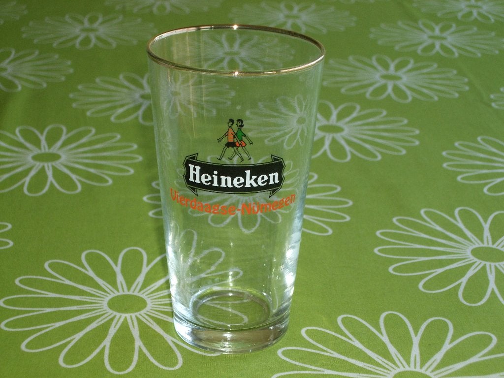 Heineken - Vierdaagse Nijmegen vintage glas, Ophalen of Verzenden, Gebruikt, Glas of Glazen, Heineken