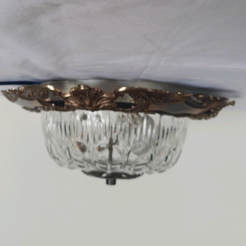 Plafondlamp klassiek hollywood barok stijl,lees beschrijving, Ophalen of Verzenden, Zo goed als nieuw, Glas