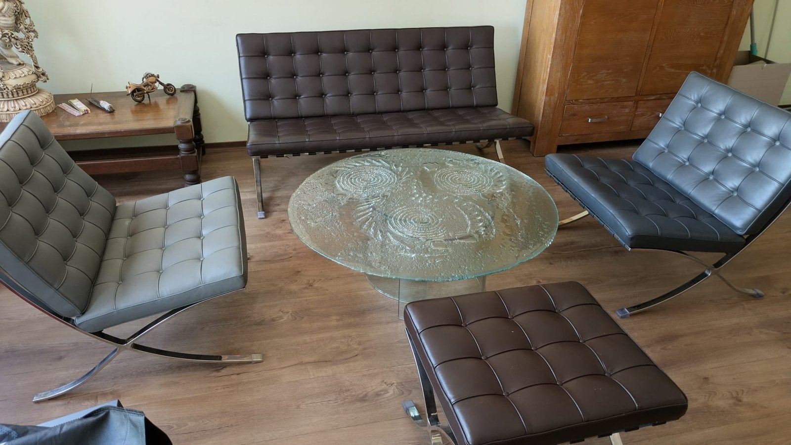 Replica knoll barcelona set, Ophalen of Verzenden, Zo goed als nieuw, Overige materialen, Loungeset
