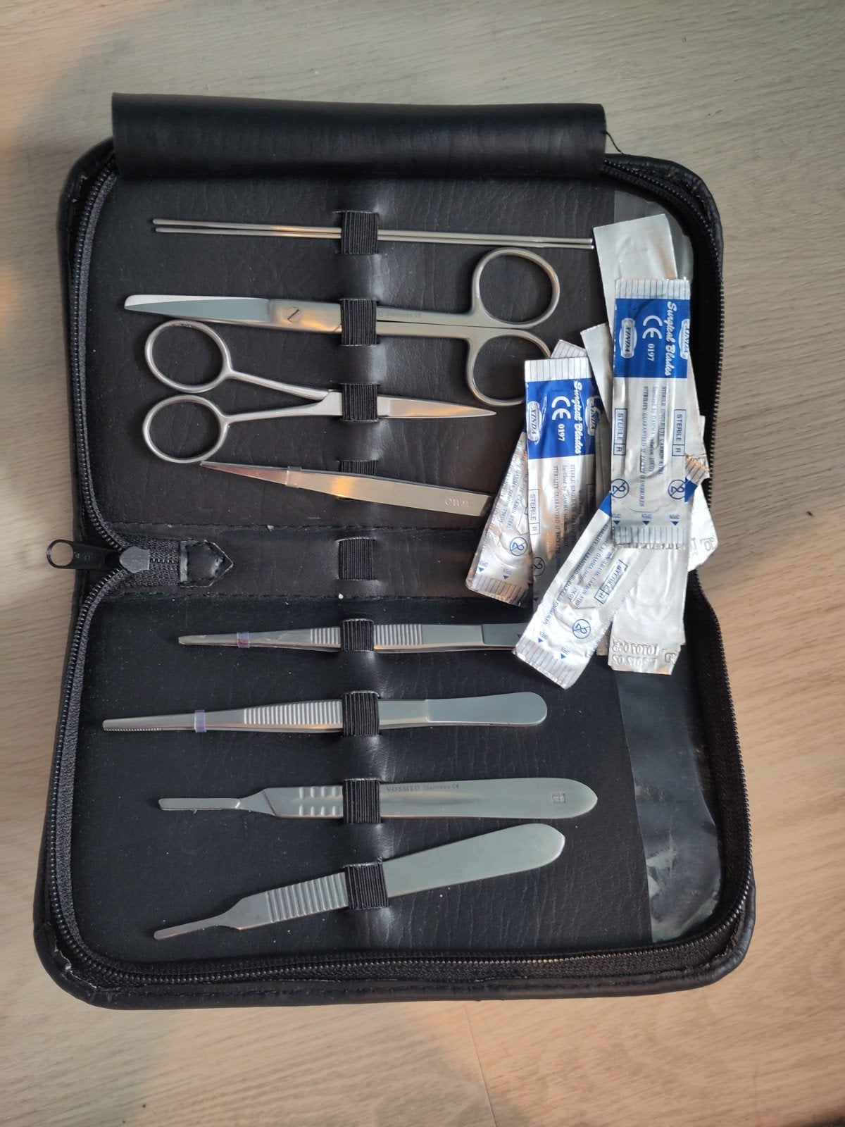 Snijset biologie met witte laboratoriumjas maat 48, Ophalen, Gedragen, Maat 46/48 (XL) of groter, Wit