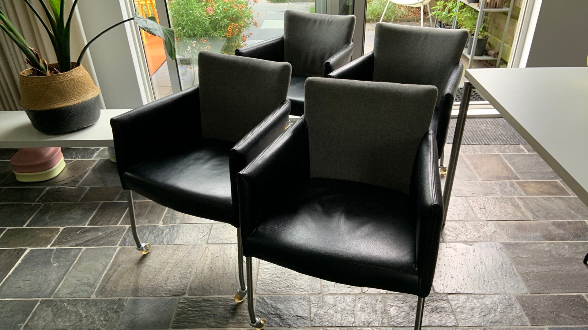 4 Topform eetkamerstoelen, Ophalen, Gebruikt, Zwart, Vier