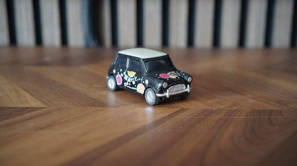 Mini Cooper modelauto zwart – pullback – metaal, Ophalen of Verzenden, Gebruikt, Auto