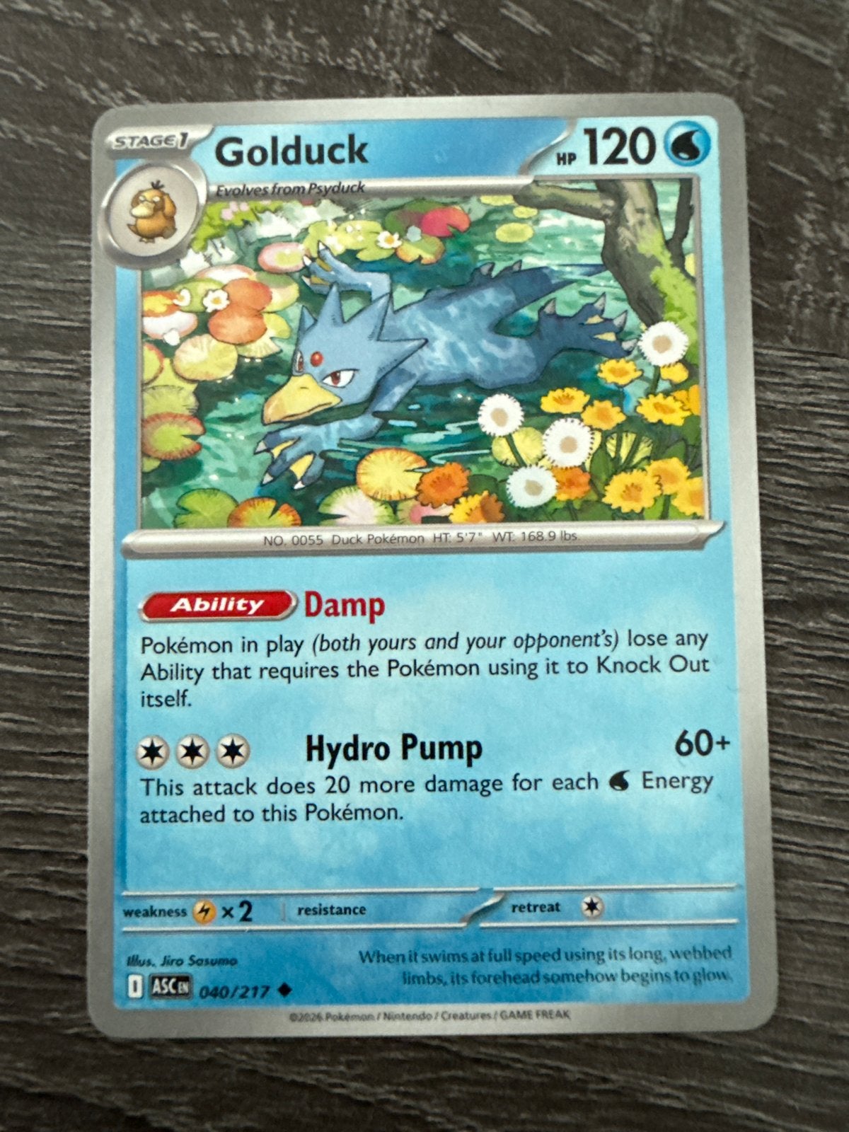 Pokémon Kaart: Golduck 040/217 (ASCEN) - Zo goed als nieuw, Ophalen of Verzenden, Zo goed als nieuw, Losse kaart