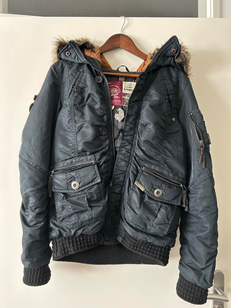 Dames Winterjas Khujo Maat L - Prima Staat, Ophalen of Verzenden, Gedragen, Blauw