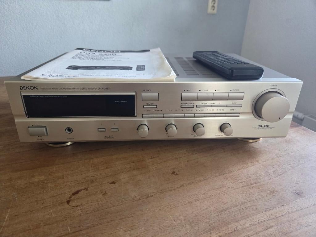 Denon receiver DRA-345 R, incl gebruiksaanwijzing/afstandbed, Ophalen, Gebruikt, Denon, 60 tot 120 watt