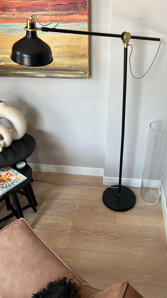 2 stuks. IKEA RANARP Staande leeslamp zwart, Ophalen, Zo goed als nieuw, Metaal, 150 tot 200 cm
