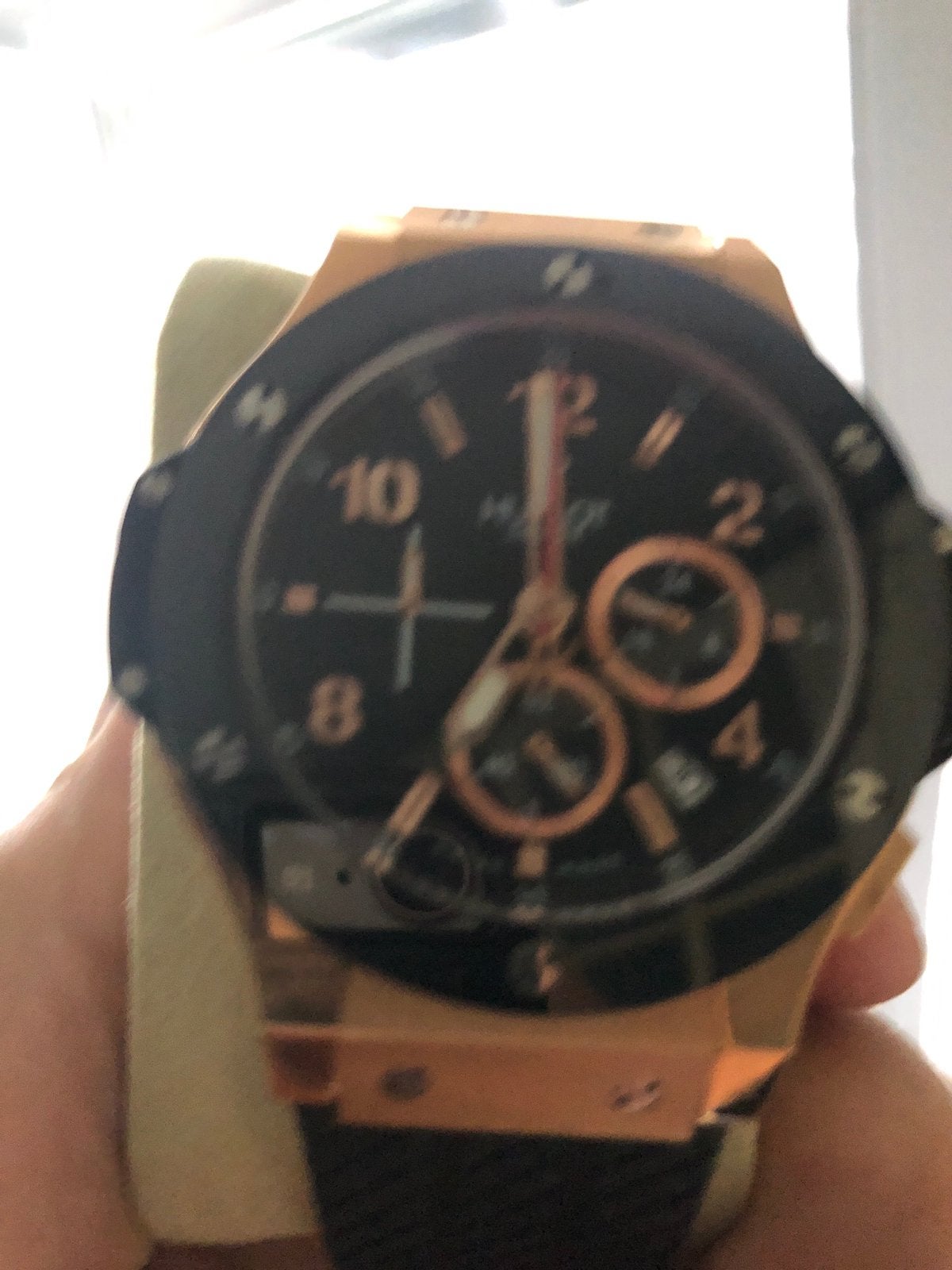 Hublot horloge, 2 maal gedragen., Ophalen of Verzenden, Zo goed als nieuw, Zwart, Android